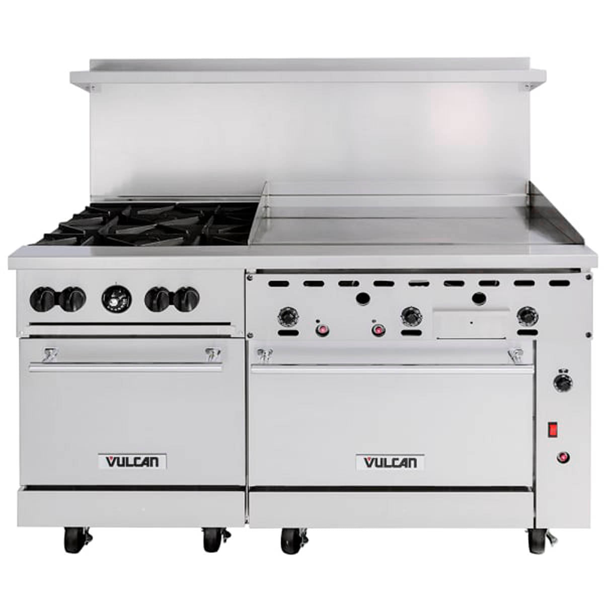 Vulcan 60SS-4B36GT 60-Inch Commercial Gas Range — 4 Burners, Standard Oven, Thermostatic Control