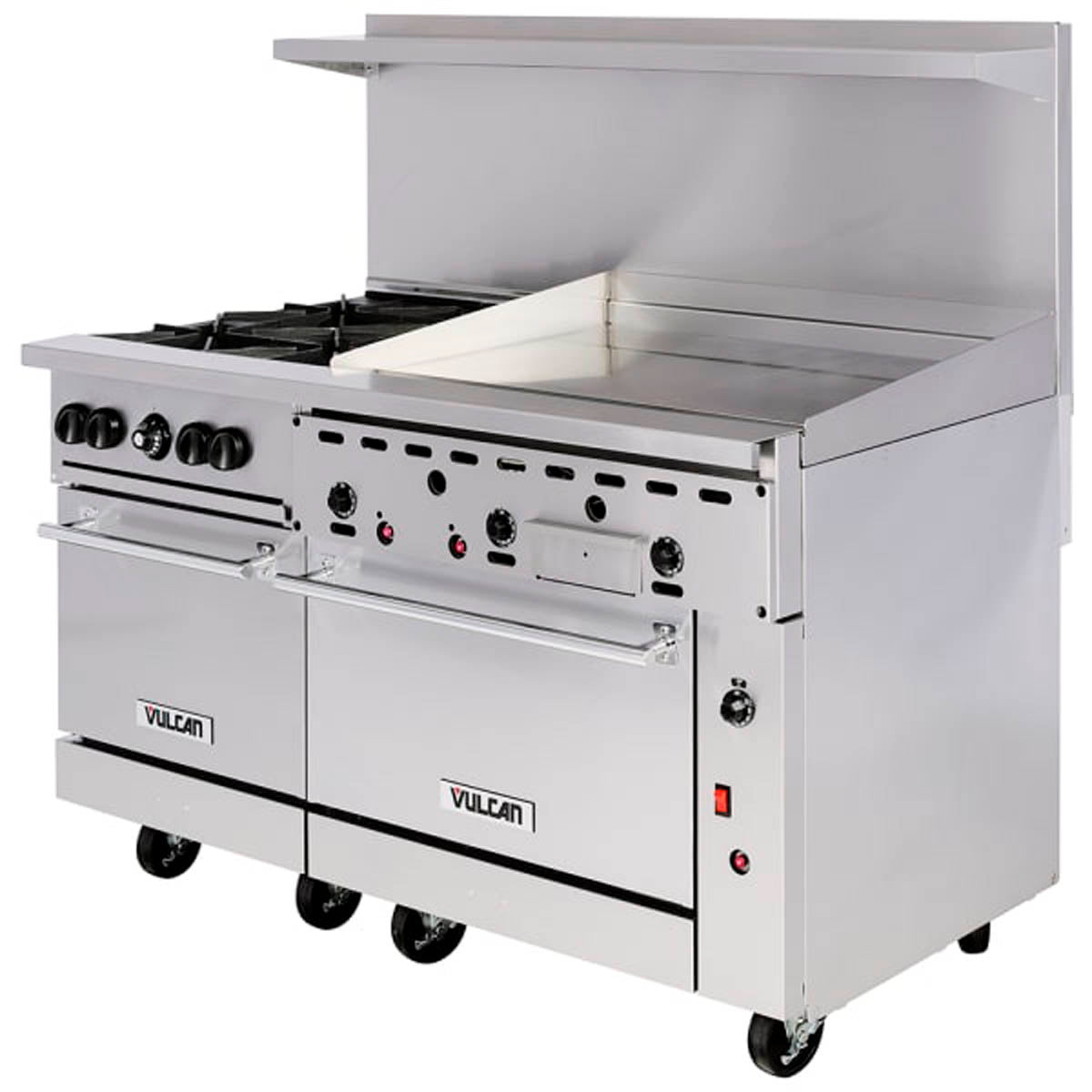 Vulcan 60SS-4B36GT 60-Inch Commercial Gas Range — 4 Burners, Standard Oven, Thermostatic Control