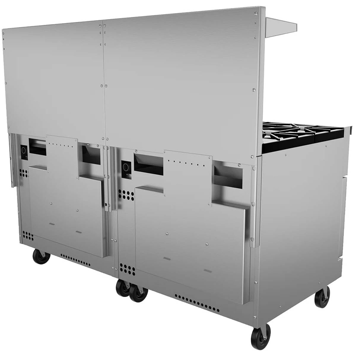 Vulcan 72CC-8B24G 72-Inch Commercial Gas Range — 8 Burners, Convection Oven, Manual Control