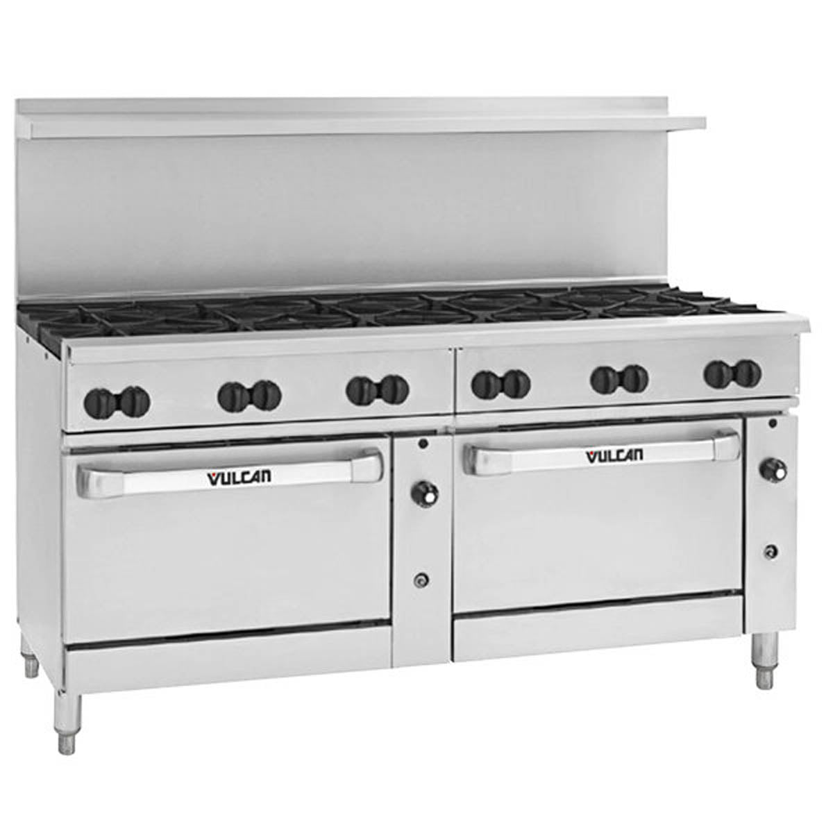 Vulcan 72RS-12B 72-Inch Commercial Gas Range — 12 Burners, Standard Oven, Manual Control