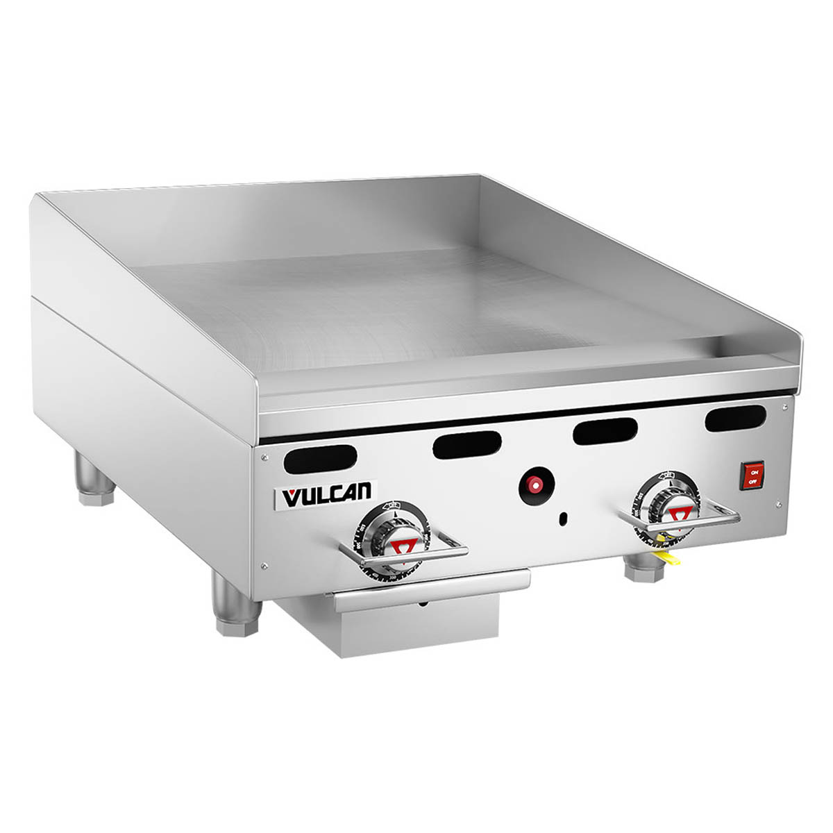 Vulcan 924RX 24-Inch Commercial Gas Griddle — 2 Burners, Snap-Action Thermostatic Controls