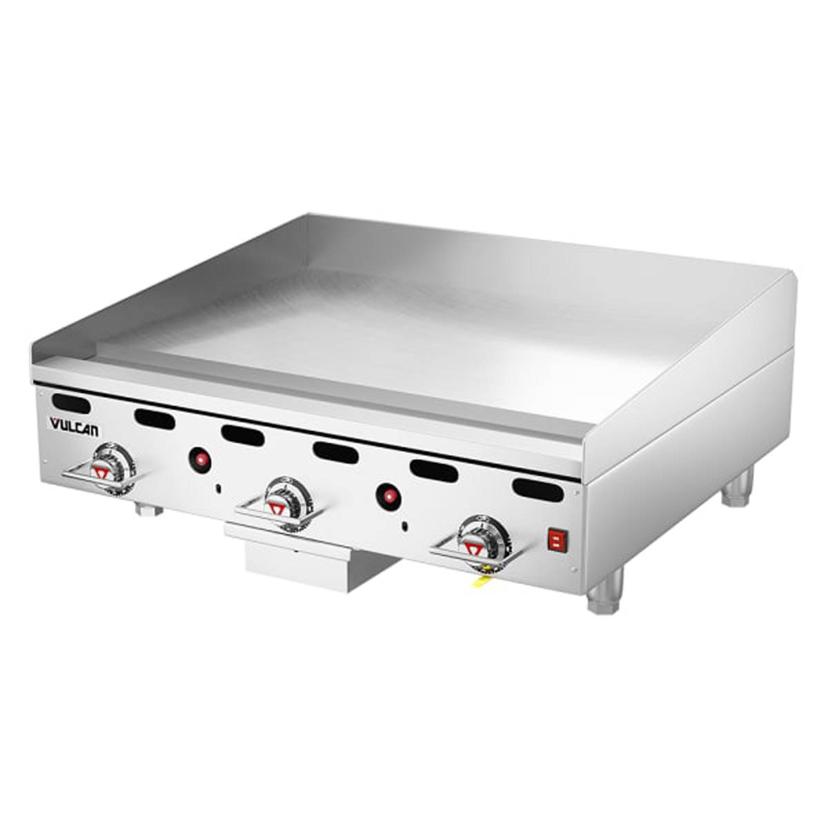 Vulcan 936RX-30 36-Inch Commercial Gas Griddle — 3 Burners, Snap-Action Thermostatic Controls