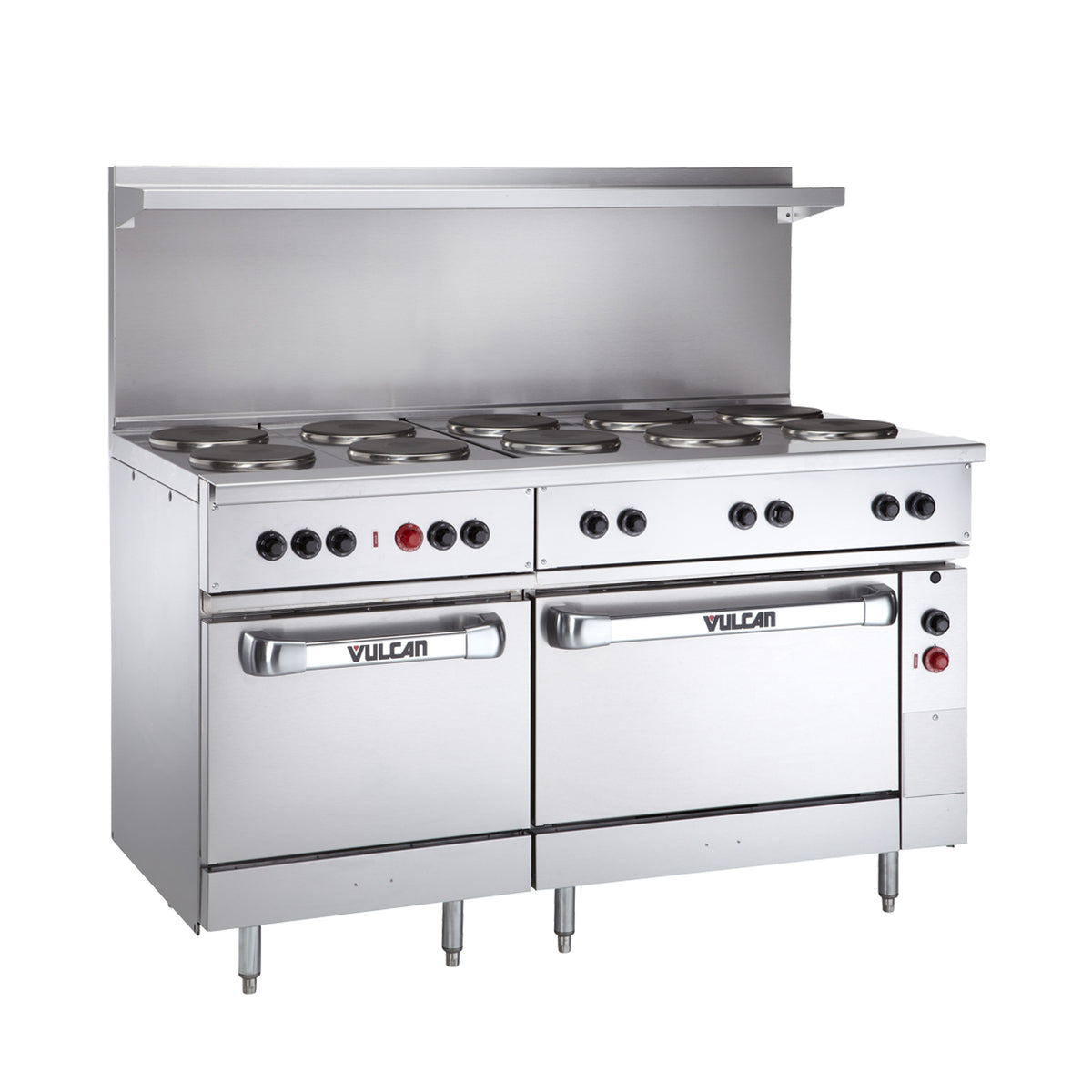 Vulcan EV60SS-10FP208 60-Inch Commercial Electric Range — 10 Burners, Standard Oven, 208V
