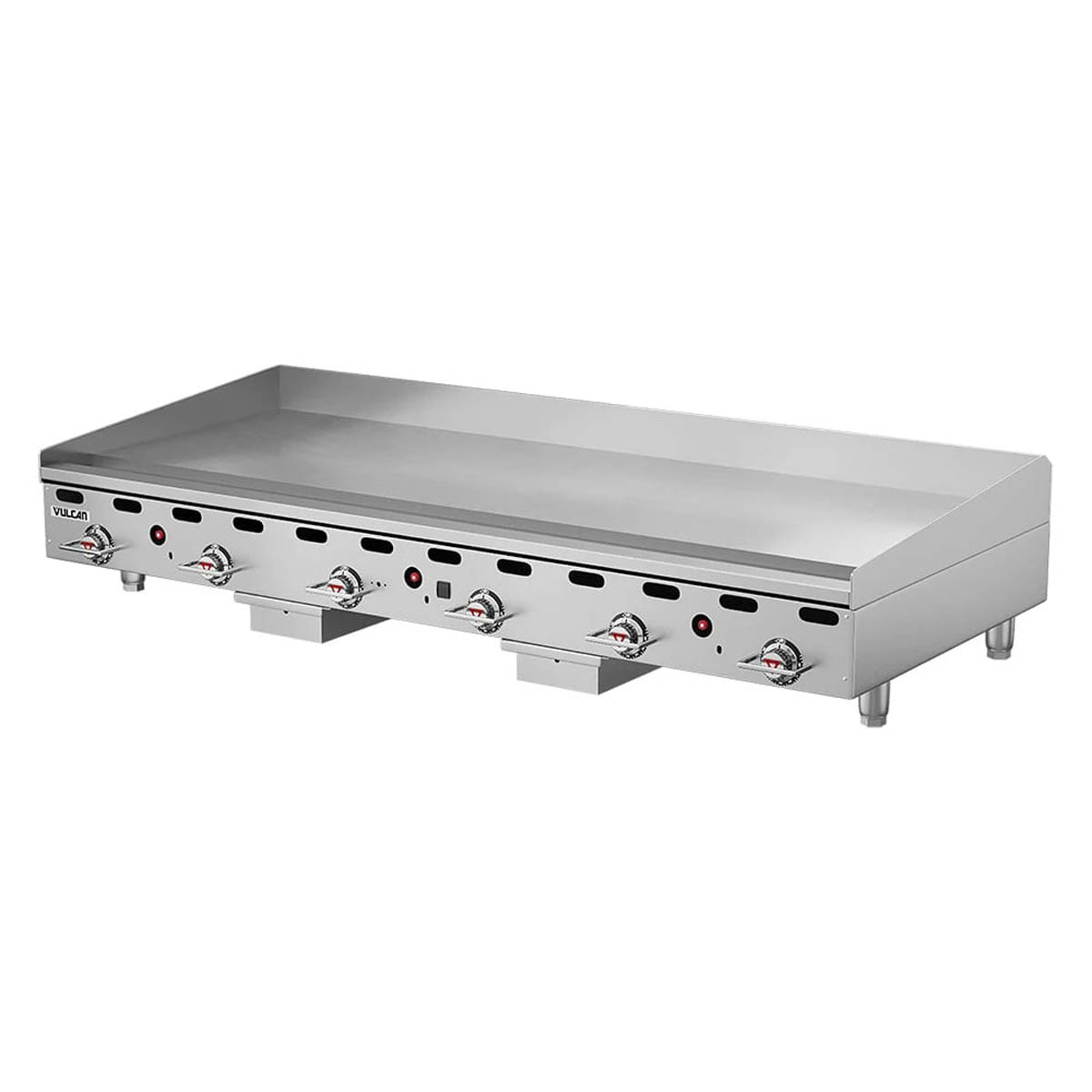 Vulcan MSA72-30 72-Inch Commercial Gas Griddle — 6 Burners, Snap-Action Thermostatic Controls