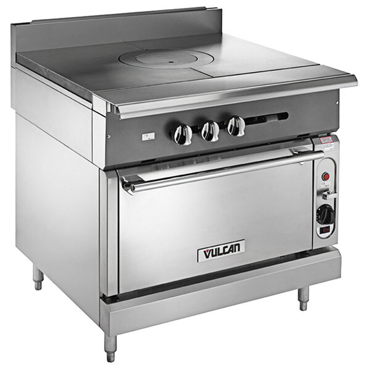 Vulcan V1FT36C 36-Inch Commercial Gas Range — Convection Oven, Manual Control