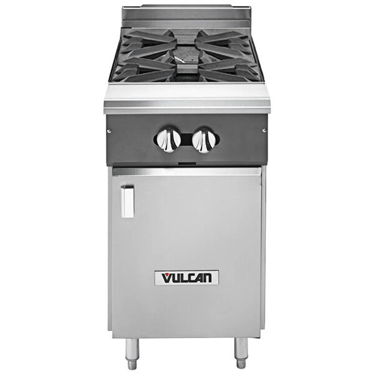 Vulcan V2B18B 18-Inch Commercial Gas Range — 2 Burners, Manual Control