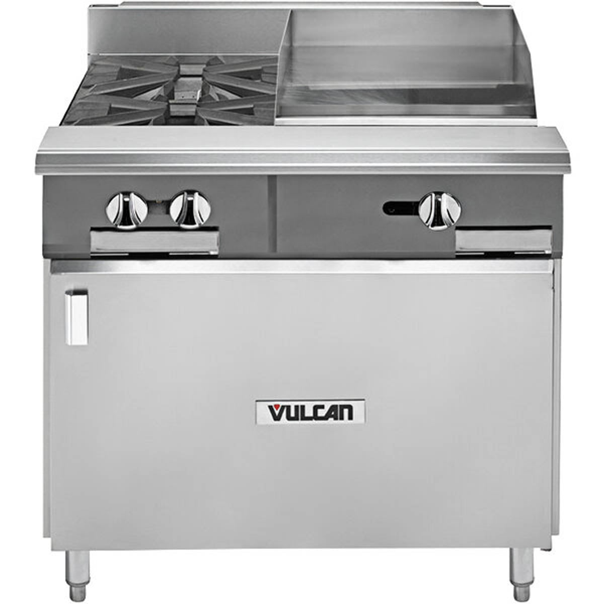 Vulcan V2BG18B 36-Inch Commercial Gas Range — 2 Burners, Manual Control