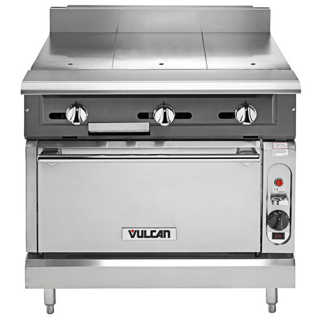 Vulcan V336HC 36-Inch Commercial Gas Range — Convection Oven, Manual Control