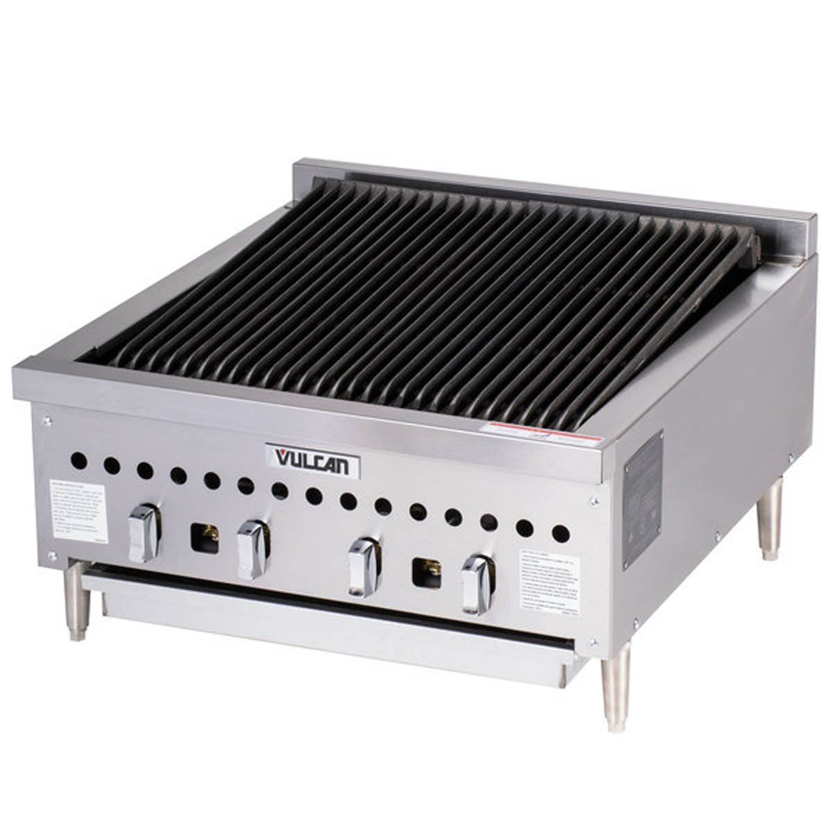 Vulcan VCCB25 25.25-Inch Commercial Gas Charbroiler β 4 Burners, Infinite Control