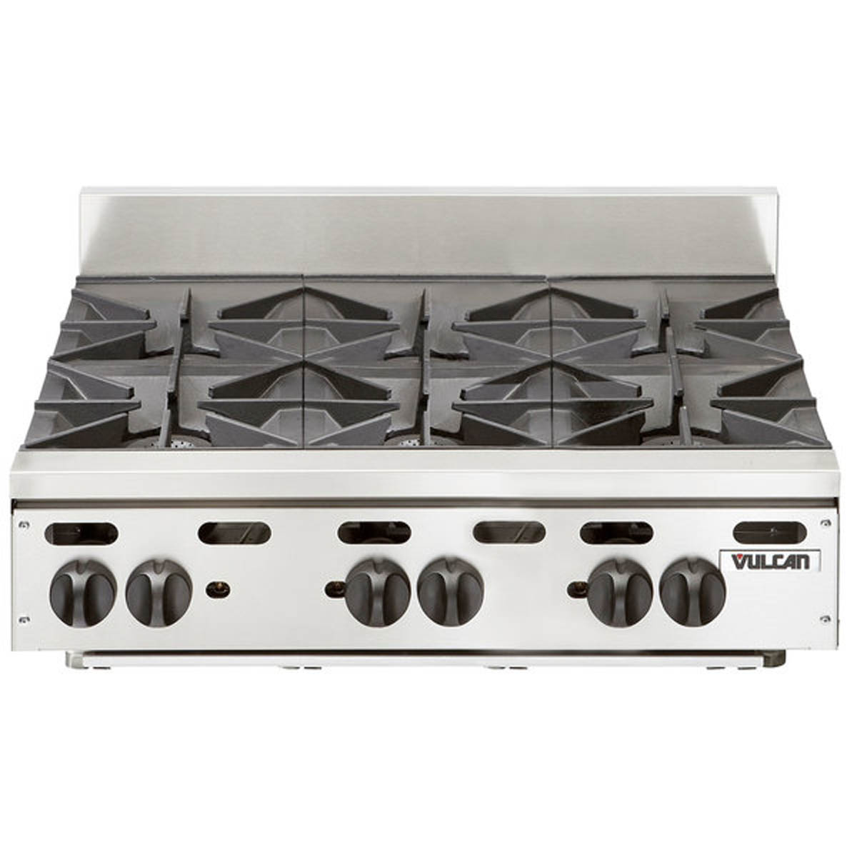 Vulcan VHP636 36-Inch Countertop Gas Hotplate — 6 Burners
