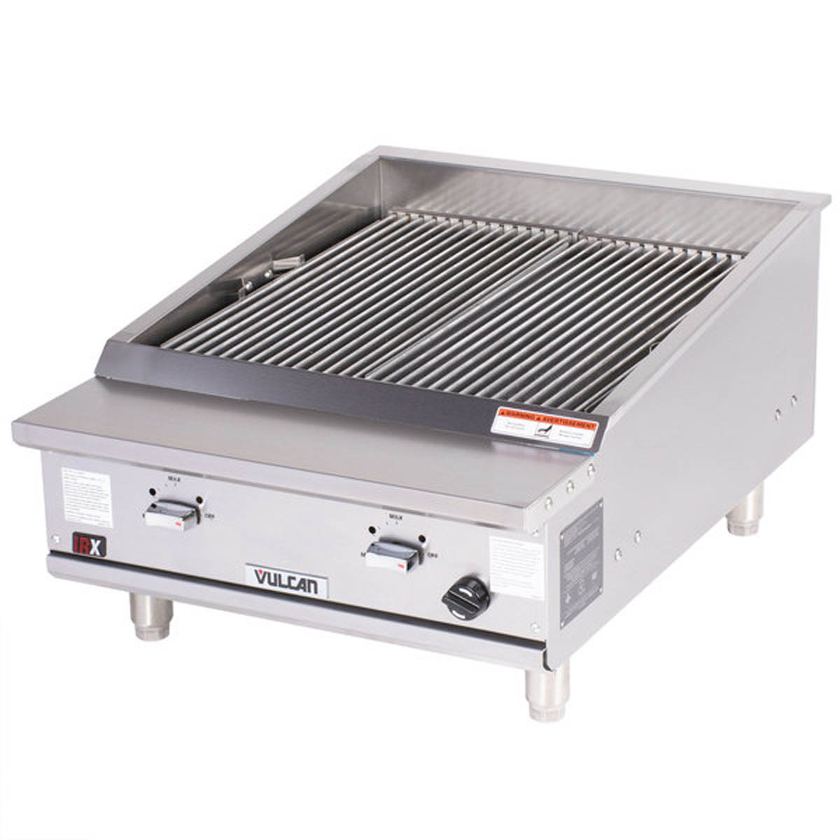 Vulcan VTEC25 25.38-Inch Commercial Gas Charbroiler β 2 Burners, Manual Controls