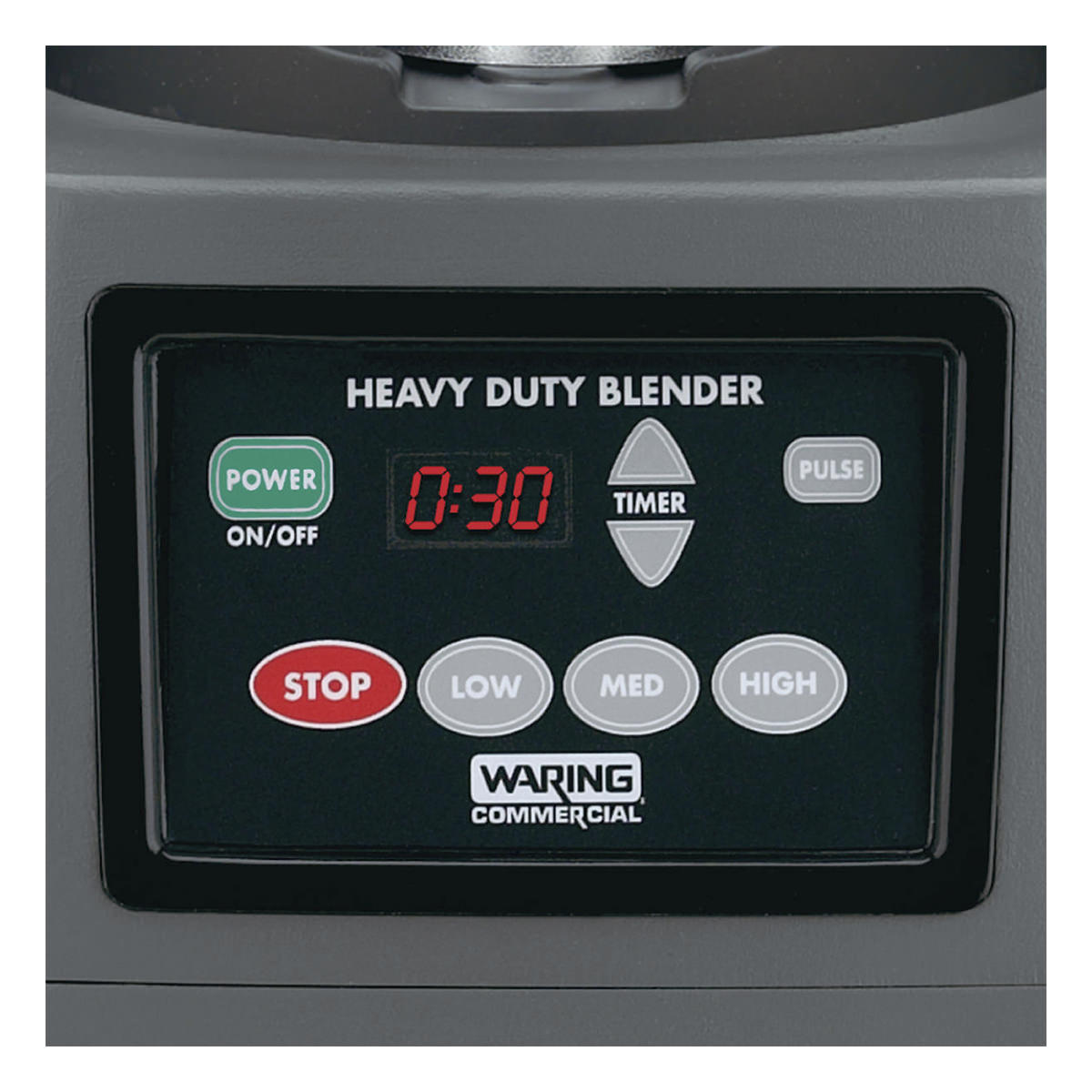Waring CB15T electronic keypad with 3-minute timer display, close-up
