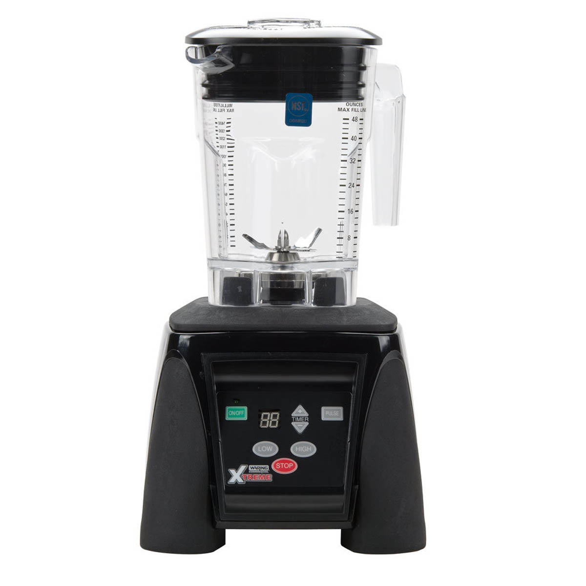 Waring MX1100XTXP Xtreme blender with 48 oz. copolyester container, front view