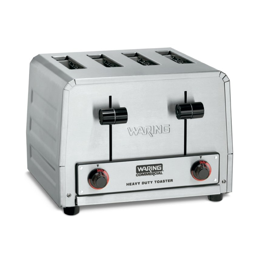 Waring WCT800 heavy-duty 4-slice toaster, angled front view