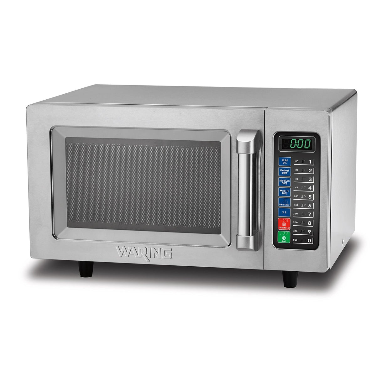 Waring WMO90 commercial microwave, angled front view