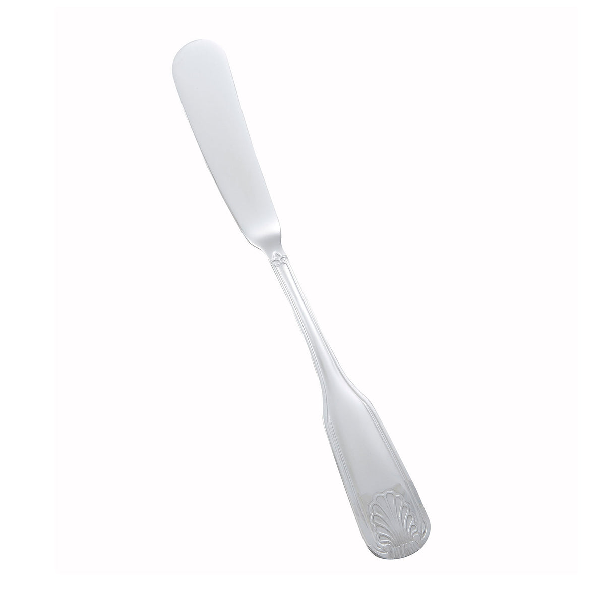 Winco 0006-12 Butter Spreader, 7-1/16" Heavy Mirror-Finish Toulouse 18/0 Stainless Steel - 1 Dozen