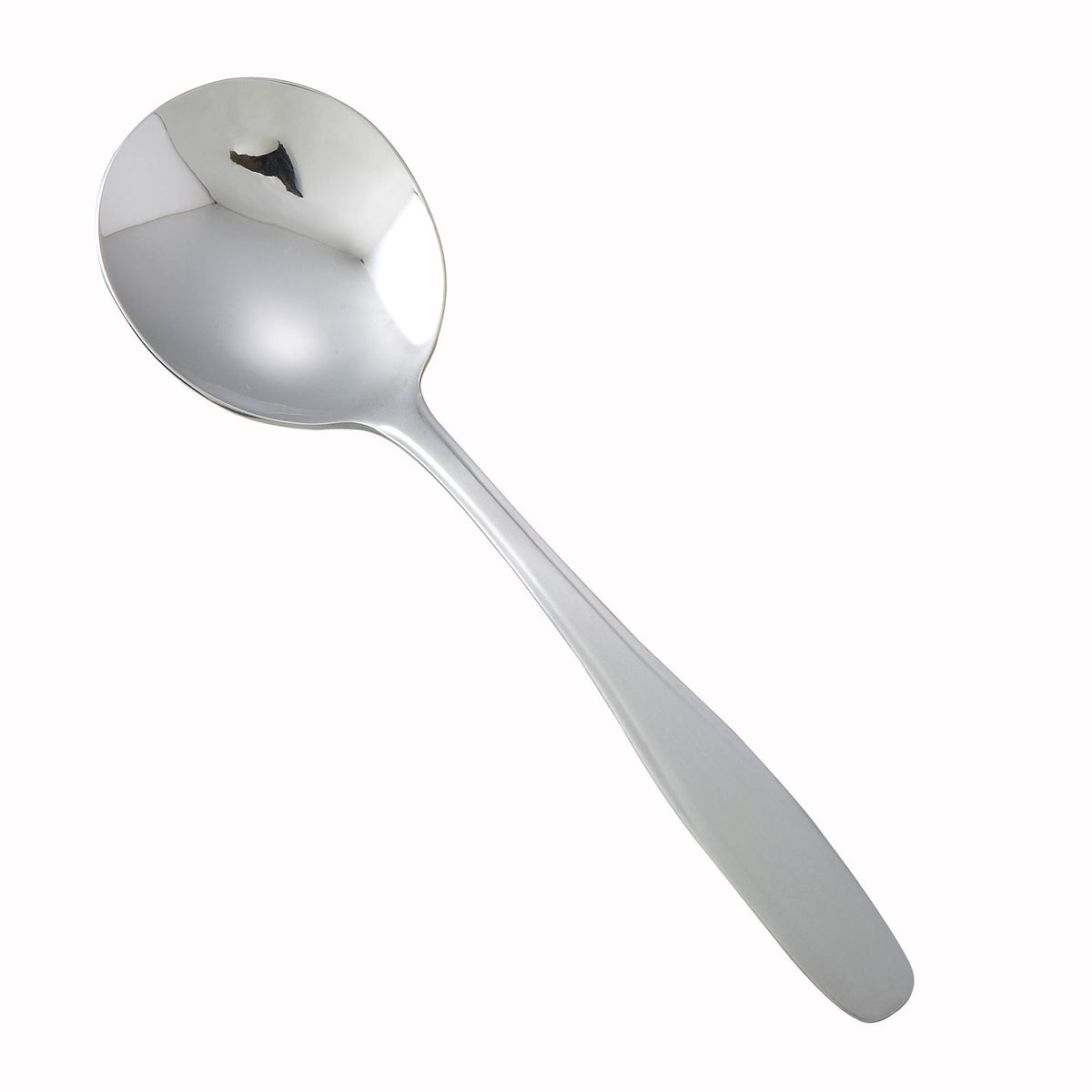 Winco 0008-04 Manhattan Bouillon Spoon, 6" Satin Finish, 18/0 Stainless Steel - 1 Dozen