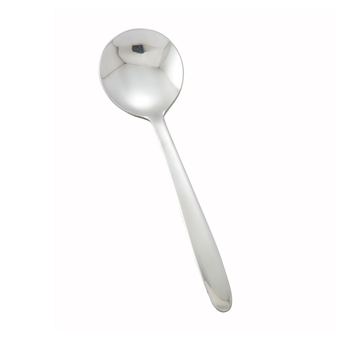 Winco 0019-04 Soup Bouillon Spoon, 5-5/8" Flute, 18/0 Stainless Steel, Mirror Finish - 1 Dozen