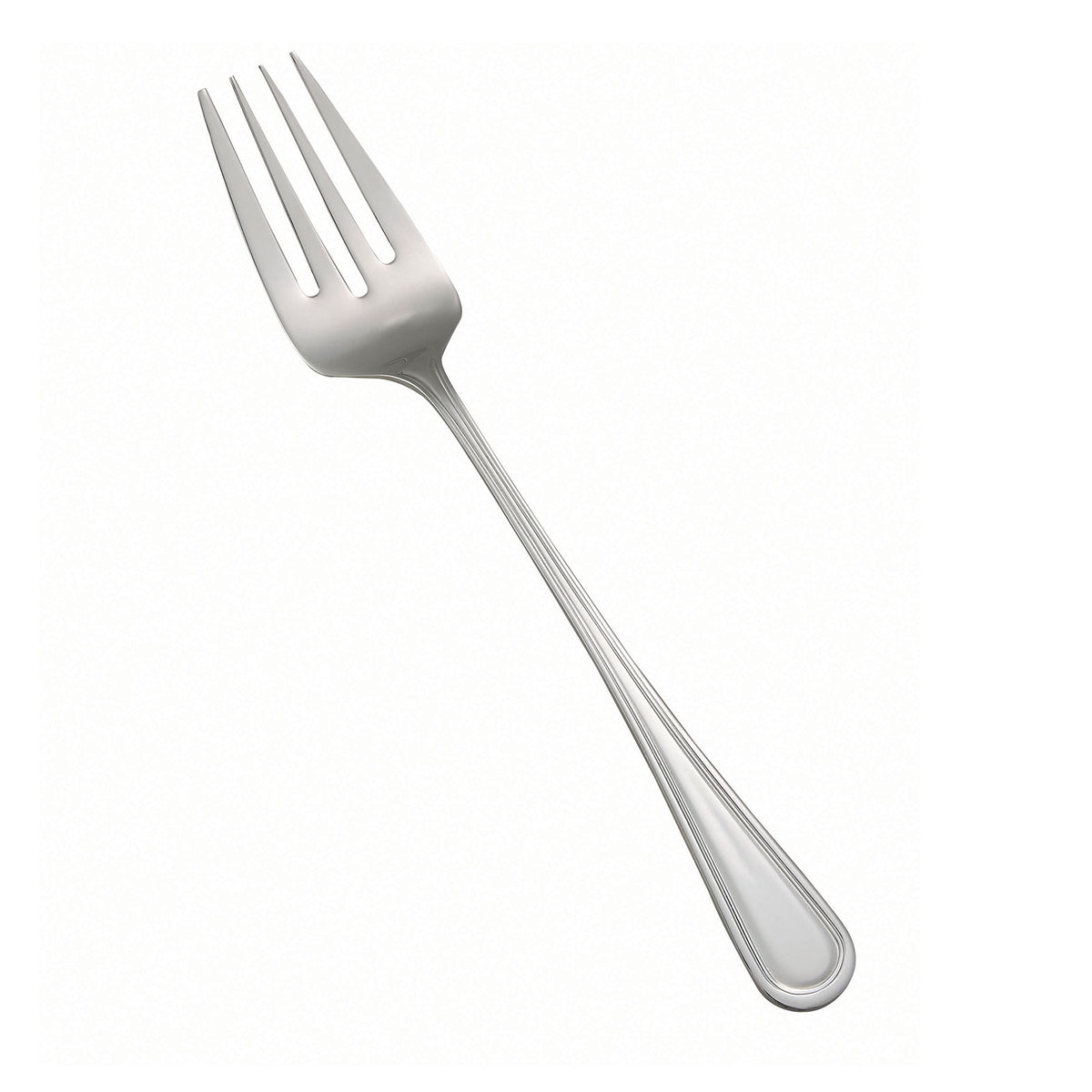 Winco 0030-25 Banquet Serving Fork, 12" Extra Heavy 18/8 Stainless Steel, Mirror Finish - 1 Dozen