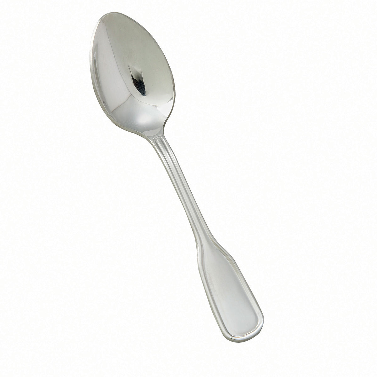 Winco 0033-09 Demitasse Spoon, 4.5" Extra-Heavy Oxford Mirror Finish, 18/8 Stainless Steel - 1 Dozen