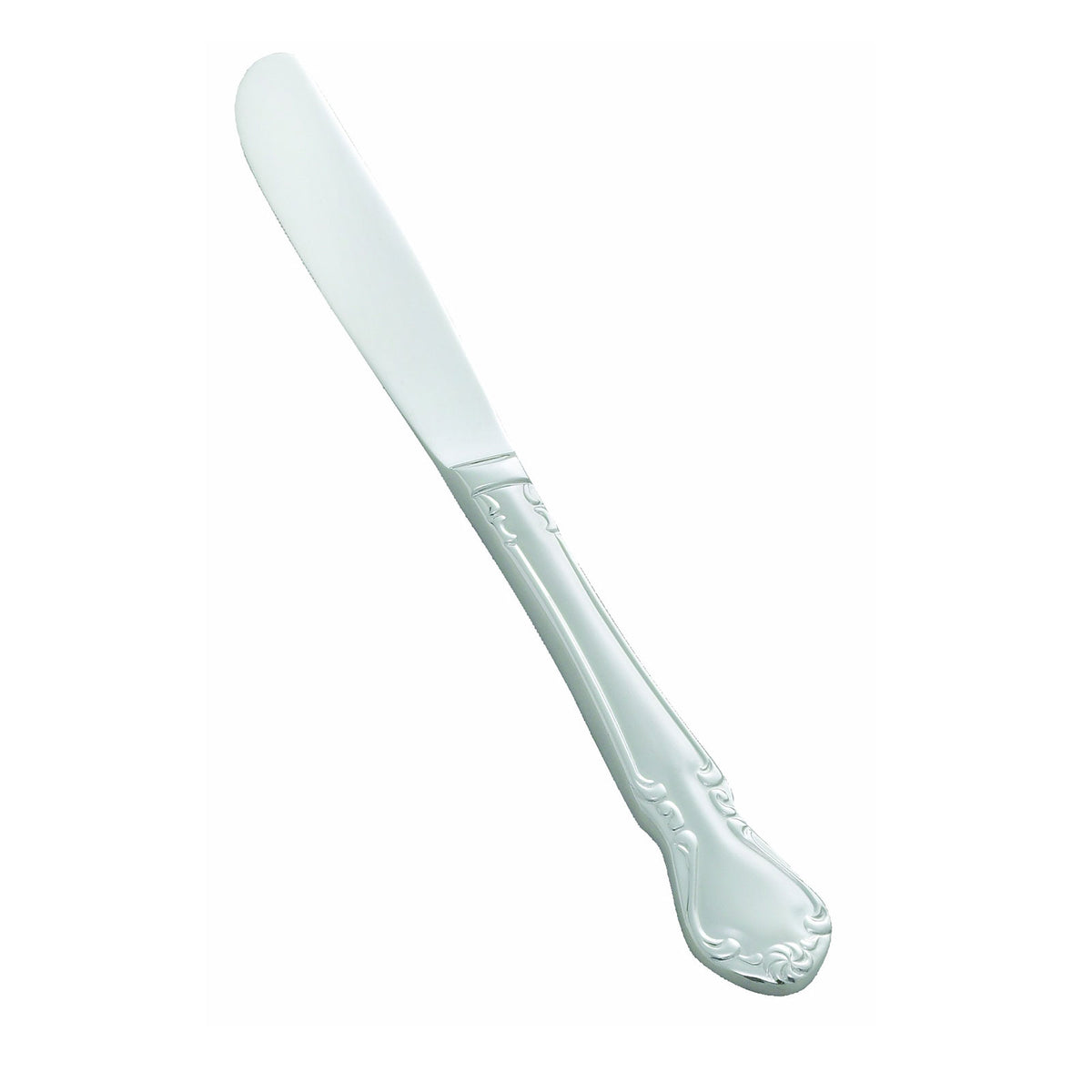 Winco 0039-08 Chantelle Dinner Knife 9-5/16" 18/8 Stainless Solid Handle Mirror Finish - 1 Dozen | 18/8 stainless steel
