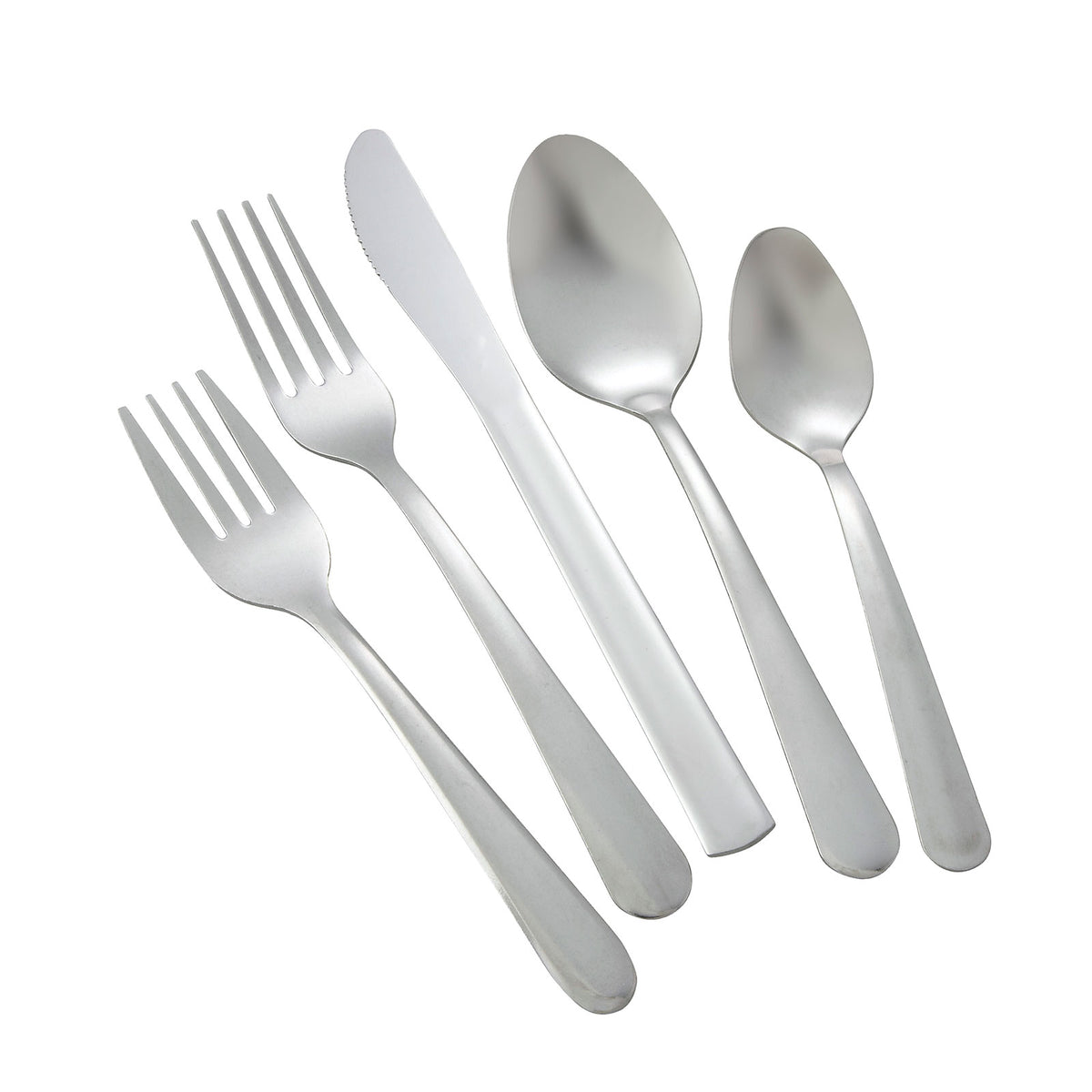 Winco 0082-06 6-1/4" Windsor Salad Fork, 6" Length, 18/0 Stainless Steel, Vibro Finish - 24/Pack