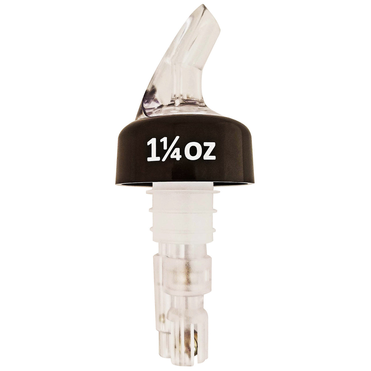 Winco 23772 Benchmark Pourer, 1-1/4 oz Clear Liquor Dispenser, Precision Flow Control - 12/Pack