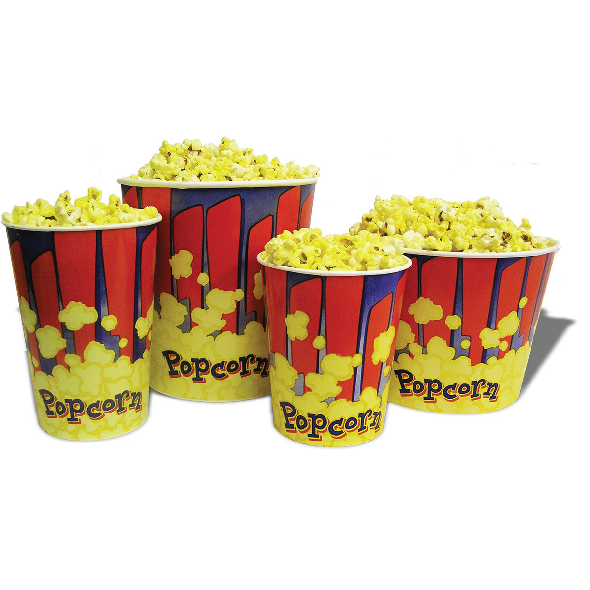 Winco 41430CS Benchmark Popcorn Tub, 130 oz, 7-1/2" top dia x 8-1/4" H - 300/Case