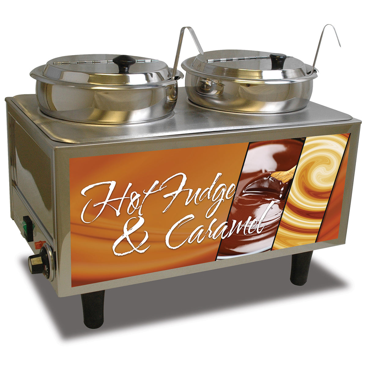 Winco 51072H Countertop Food Topping Warmer | (2) round 7 qt