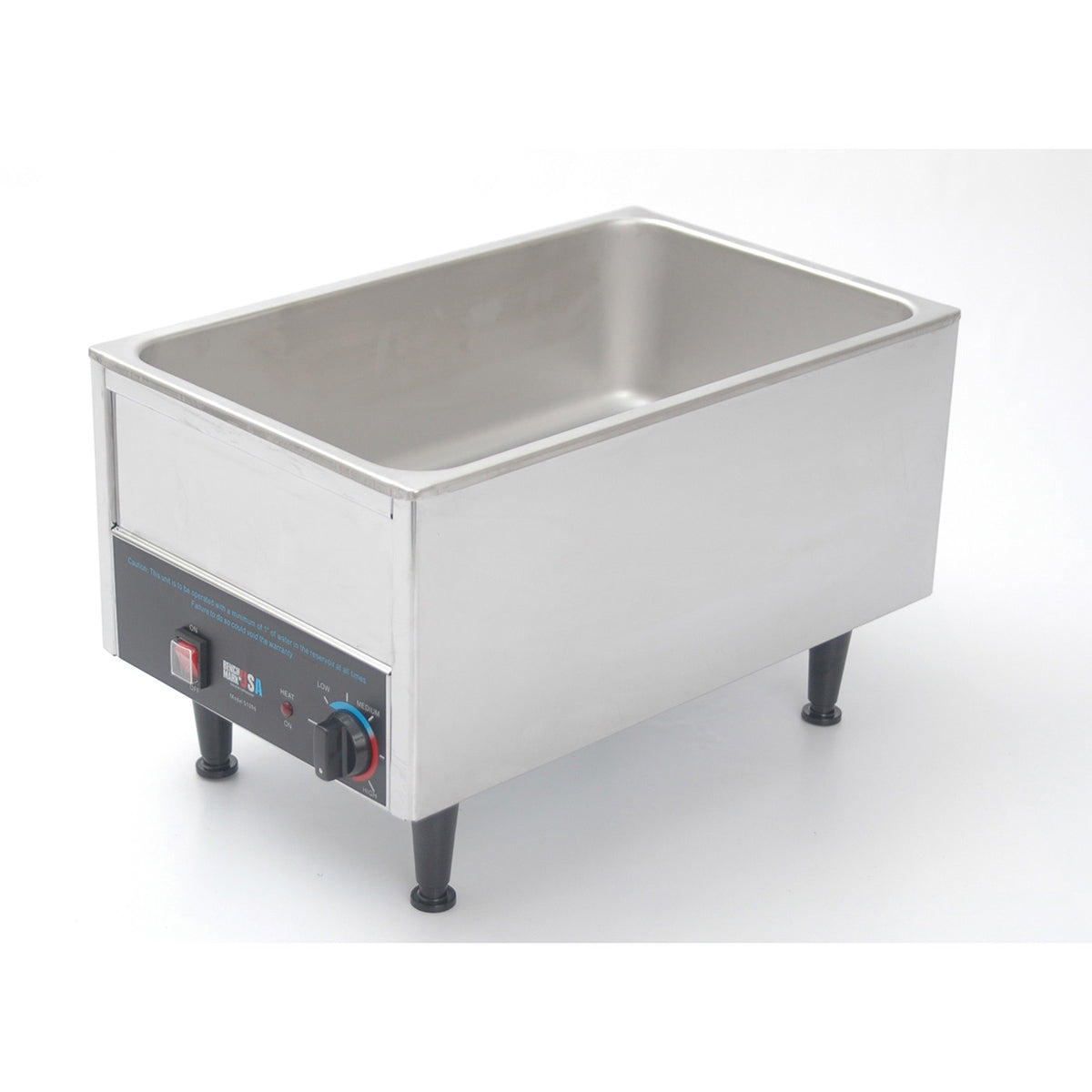 Winco 51096 13" Countertop Electric Food Pan Warmer w/ 1 Full-Size Pan Well, Extra Long Legs | pans, full size