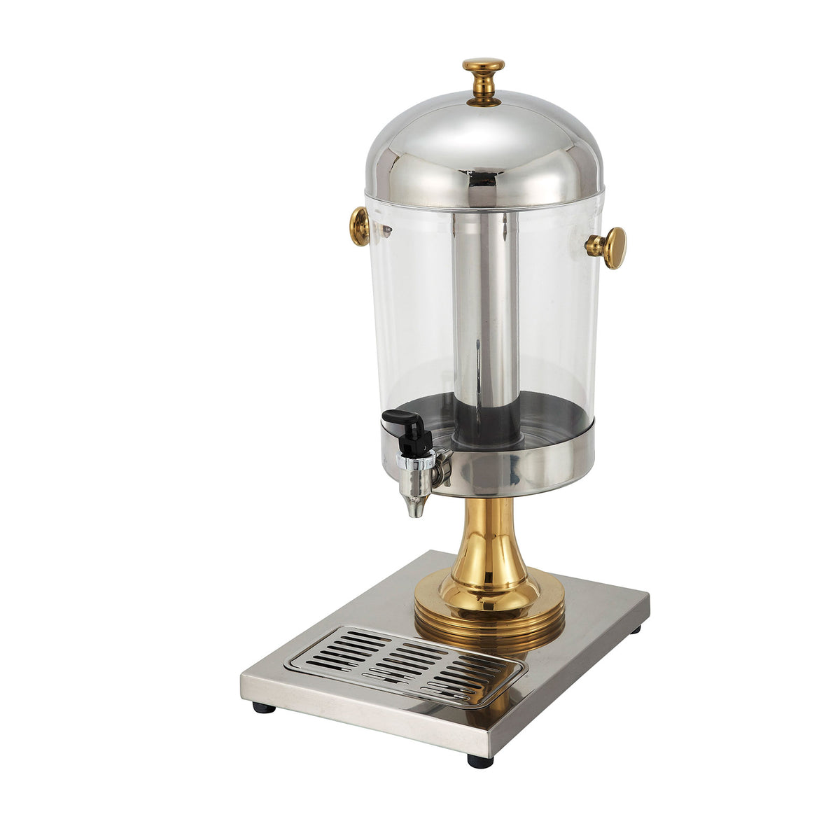 Winco 901 Juice Dispenser, 2-1/5 Gal Bowl with Ice Chamber, 10-1/8"L x13-3/4"W x21-1/4"H - Set