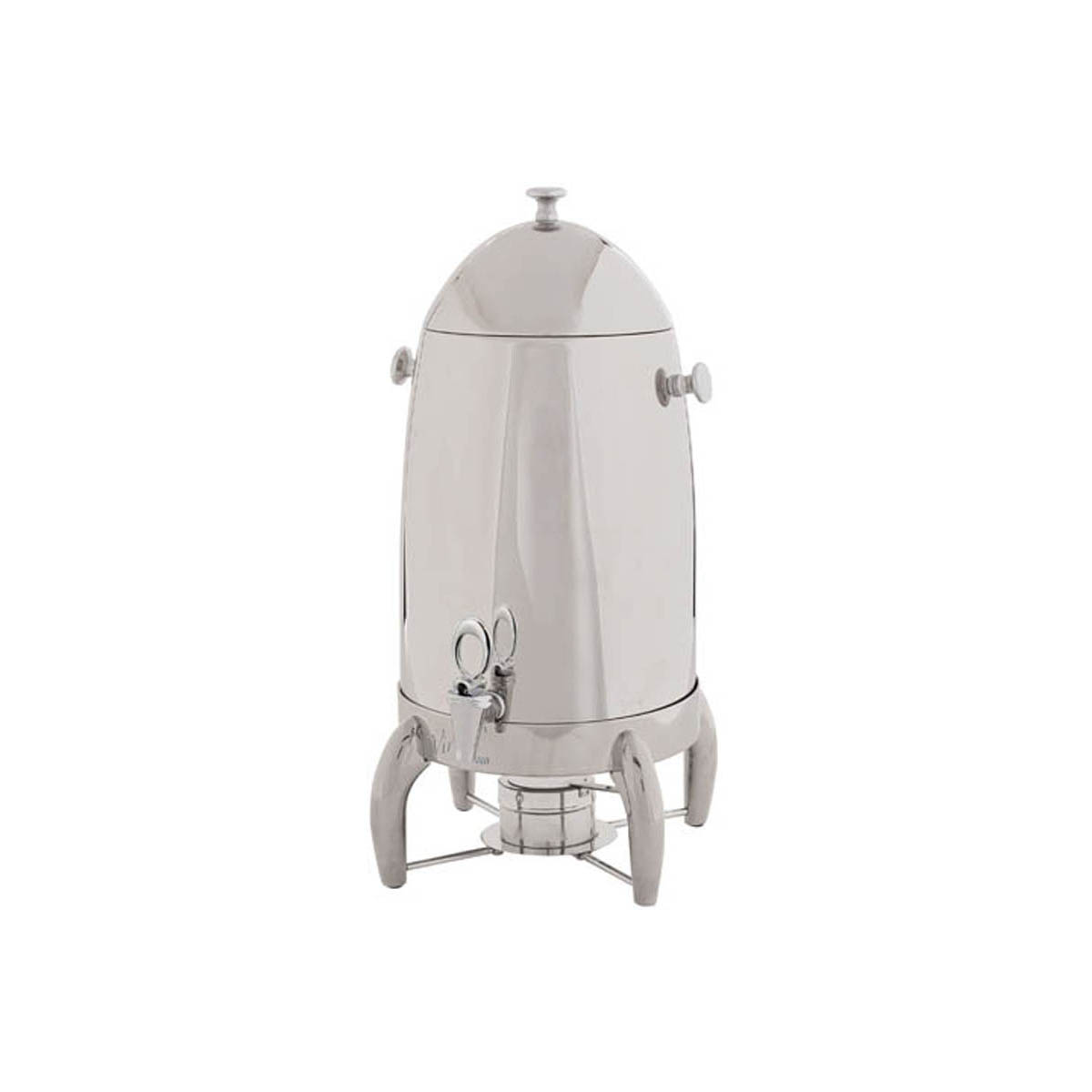 Winco 905B Virtuoso Coffee Chafer Urn, 5-Gallon Stainless Mirror with Fuel Holder, Canned Heat - Set | 19 - 20 quart capacity
