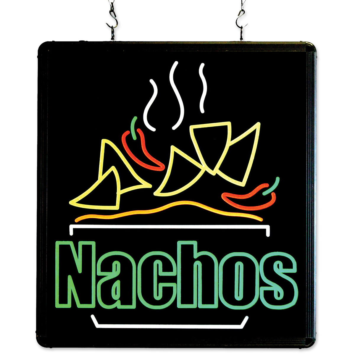 Winco 92004 Benchmark Ultra Bright Nachos Merchandising Sign LED | 16" Wide