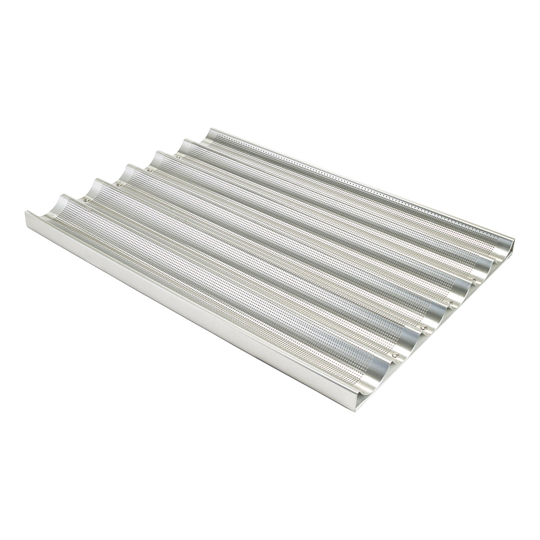 Winco ABPN-6 6 Slot Aluminum Baguette Pan, 18"L x 26"W