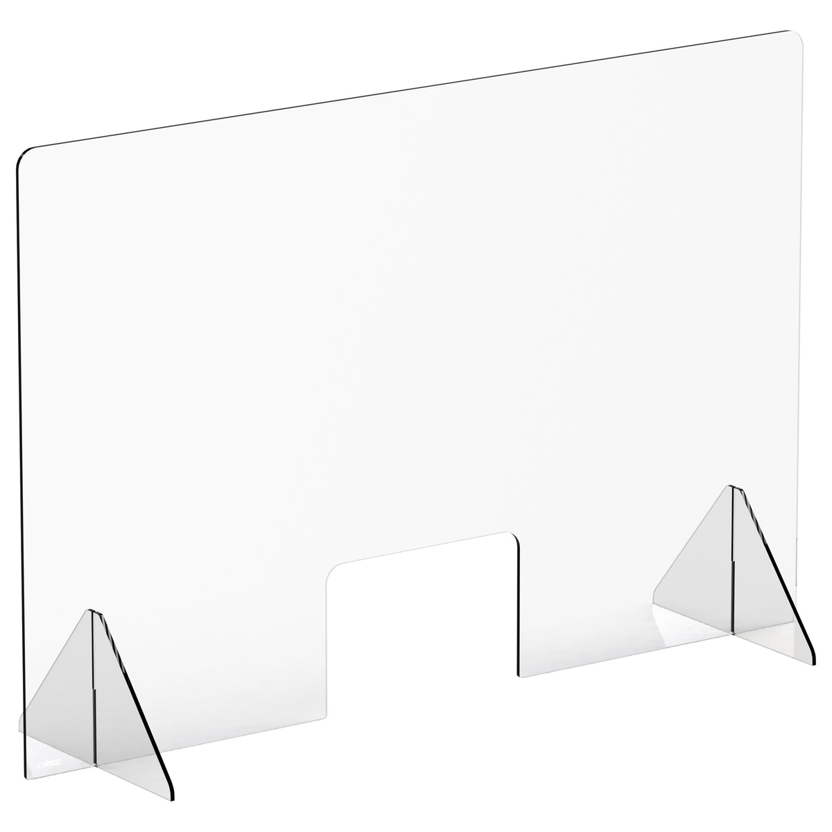 Winco ACSS-4832W Countertop Safety Shield, 48"W X 32"H X 14"D with 12"W X 8"H Window | acrylic