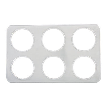 Winco ADP-444 6 Hole Steam Table Adapter Plate, (6) 4-3/4" Holes | stainless steel
