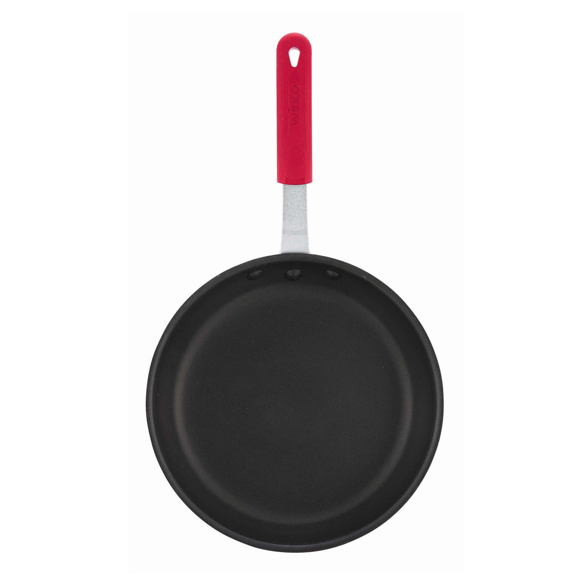Winco AFP-12NS-H 12" Non Stick Aluminum Frying Pan w/ Solid Silicone Handle - Quantum