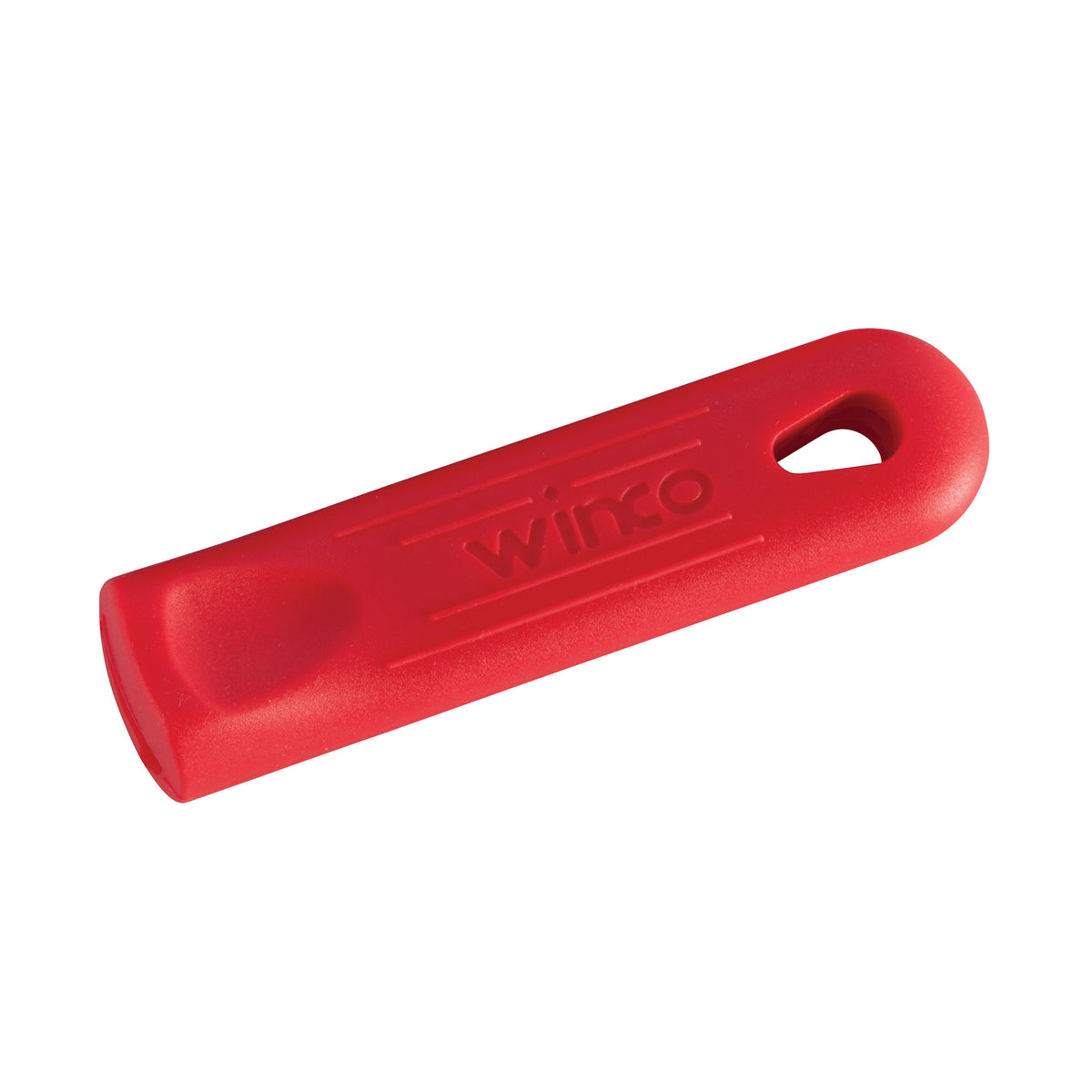 Winco AFP-1HR 4-1/2" Removable Silicone Pan Handle Grip / Sleeve for 7" and 8" Fry Pans - Red