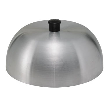 Winco AHC-6 6" Round Aluminum Hamburger Cover w/ Bakelite Handle