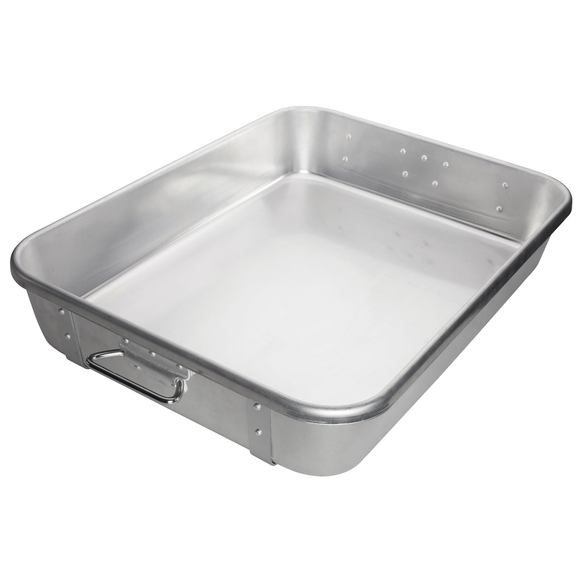Winco ALRP-1824 Aluminum Double Roast Pan with Straps and Handles (Top) - 24" x 18" x 4 1/2"