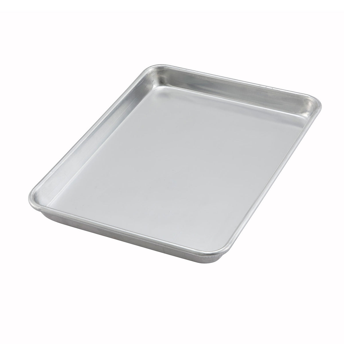 Winco ALXP-1013 1/4 Size Aluminum Bun / Sheet Pan - Wire in Rim, 13" x 9 1/2", 20-Gauge