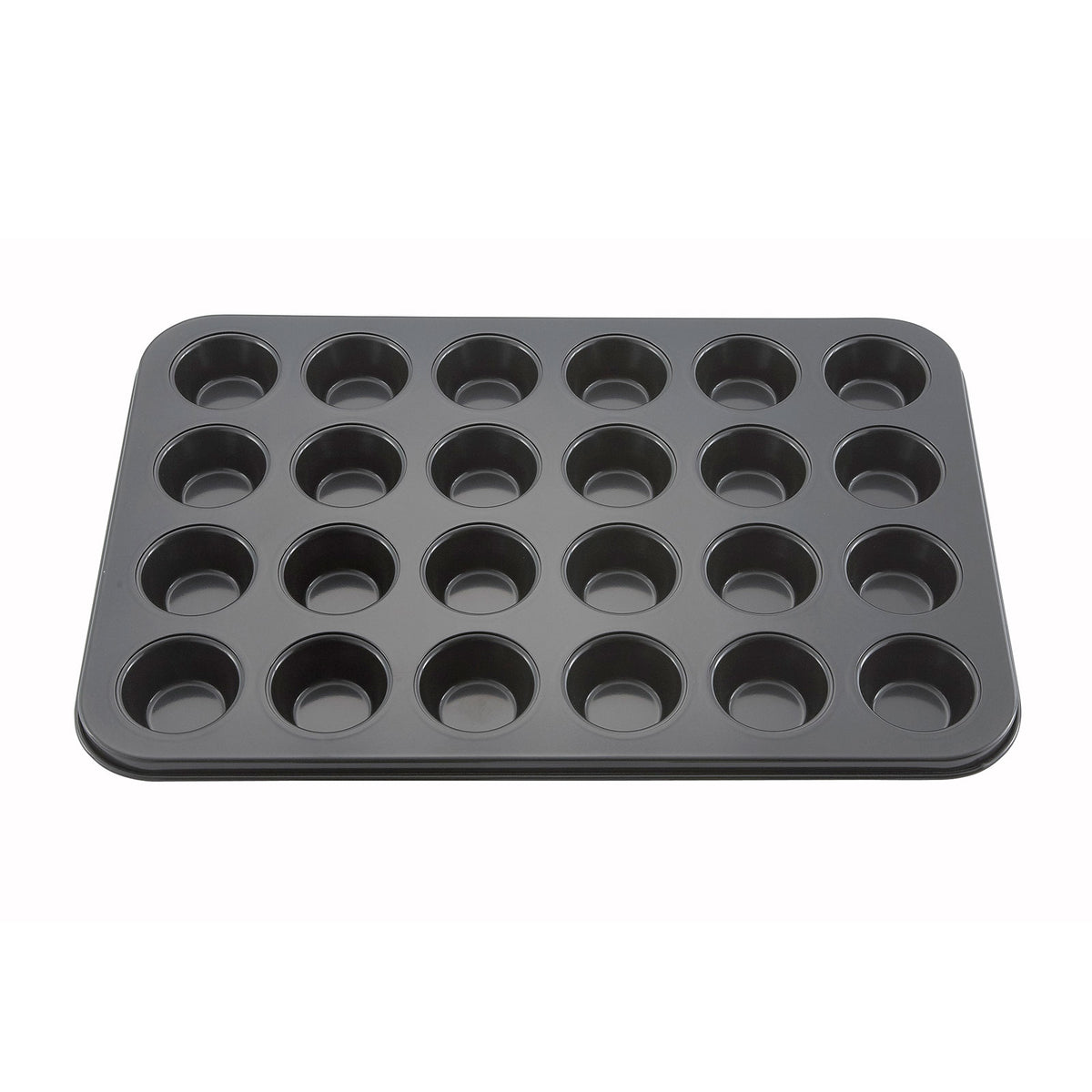 Winco AMF-24MNS 24 Cup Carbon Steel Non-Stick Mini Muffin Pan, 13-3/4"L x 10-1/2"W pan / PFOA-free