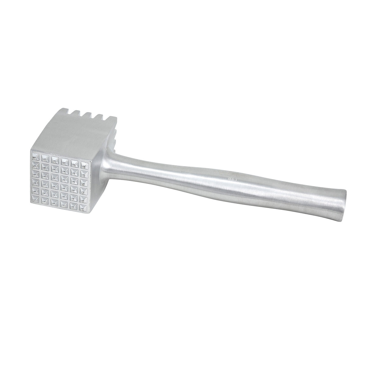 Winco AMT-4 2-Sided Heavy Aluminum Meat Tenderizer, 12-3/4" OAL, 4-1/4" x 2-3/4" Square Head, Manual, Aluminum Handle