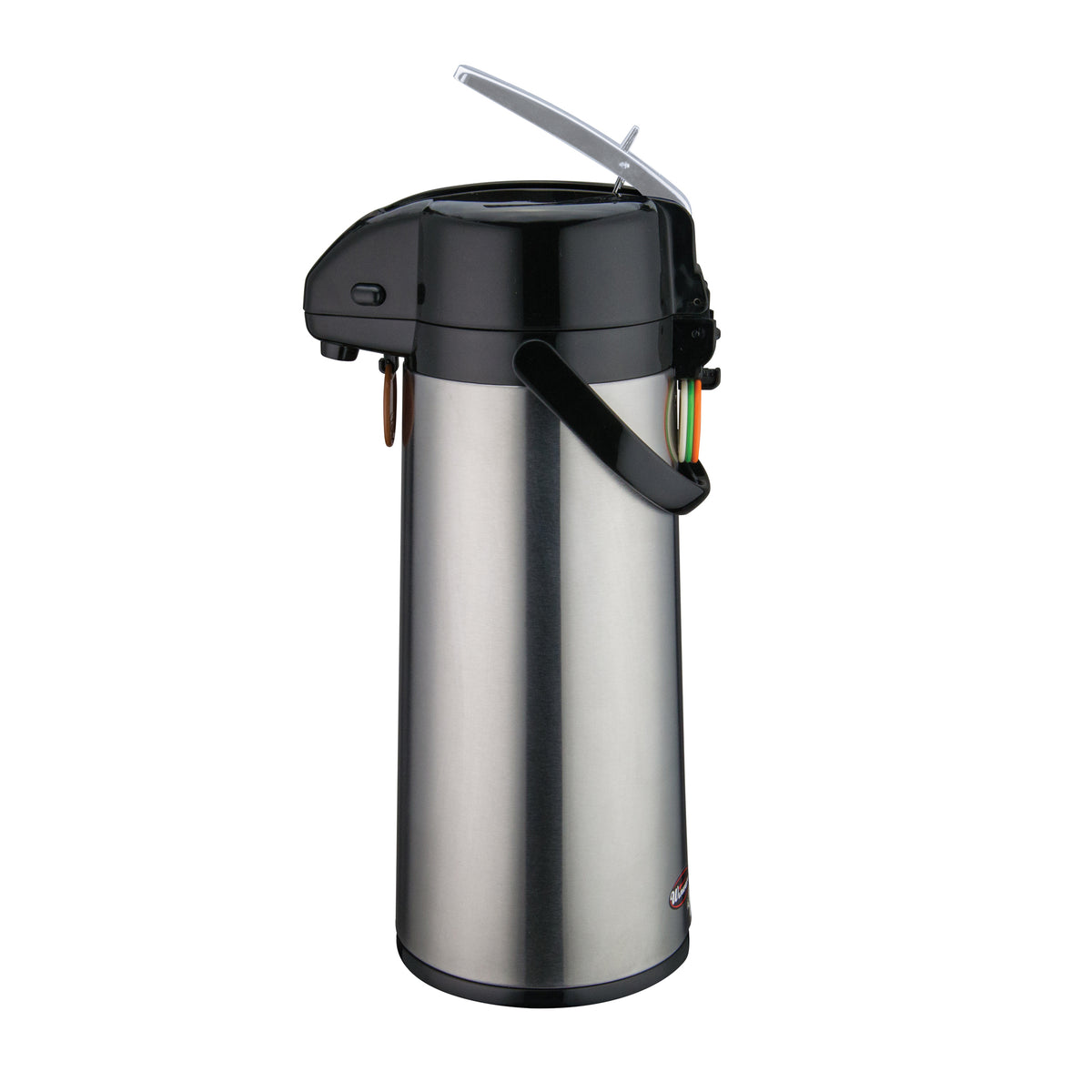 Winco AP-825 2.5 Liter Glass Lined Stainless Steel Airpot with Lever | 2.5 L = 84 oz