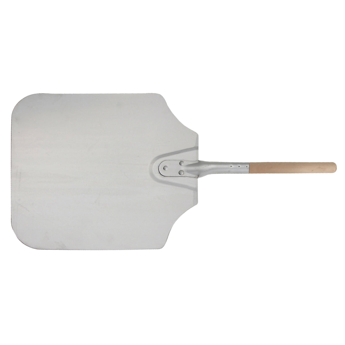 Winco APP-10M 26" Aluminum Pizza Peel with Wood Handle - 14" x 16" Blade