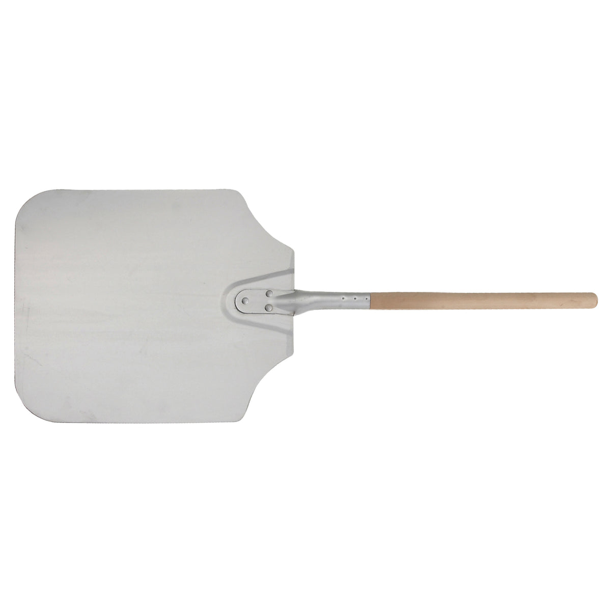 Winco APP-18M 34" Aluminum Pizza Peel with Wood Handle - 14" x 16" Blade