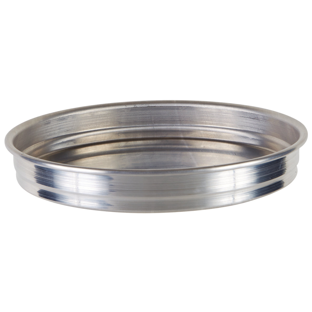 Winco APZK-0815 8" x 1.5" Deep Stackable Aluminum Pizza Pan, Round | aluminum (gauge unspecified)