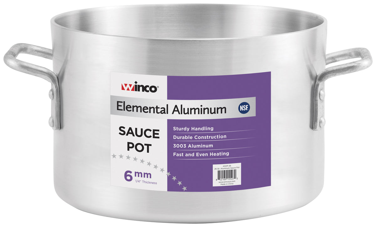 Winco ASHP-60 60 qt Aluminum Elemental Sauce Pot | 36 - 60 qt