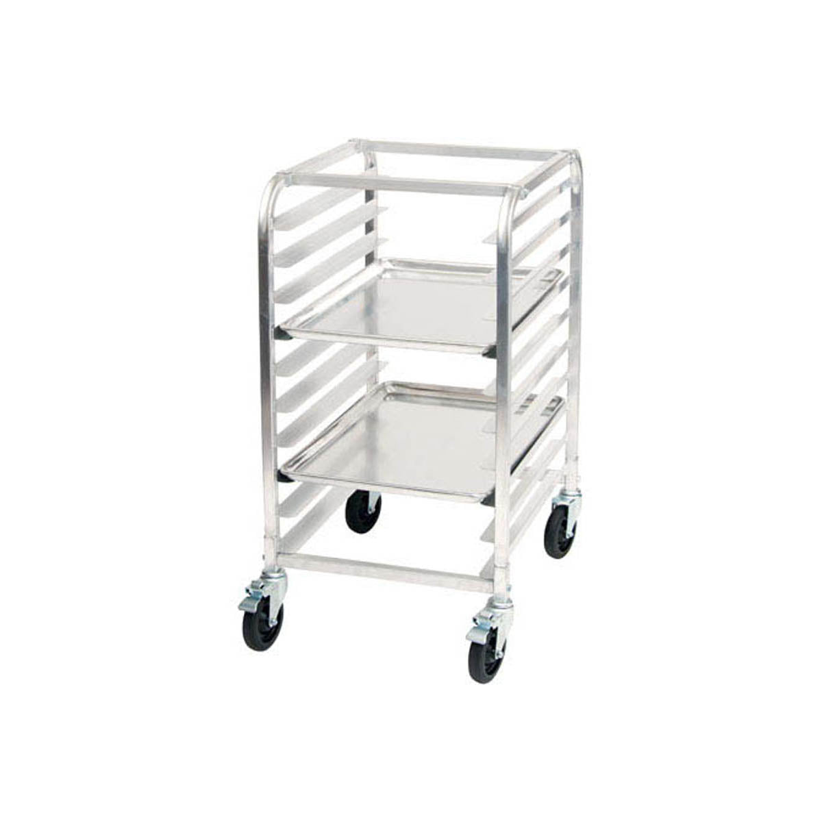 Winco AWRK-10 Aluminum 10 Tier 38-3/4" Welded Bun Pan Rack - Mobile