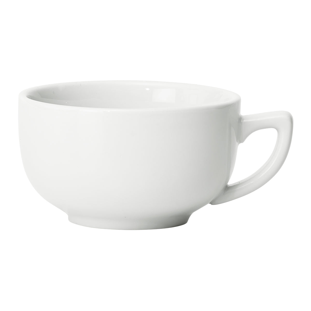 Winco BCC-14 Birkhall Coffee Cup, 14 oz (4-3/4" Dia x 2-1/2" H), White Porcelain, Non-Stack - 1 Dozen | 13 - 16 oz
